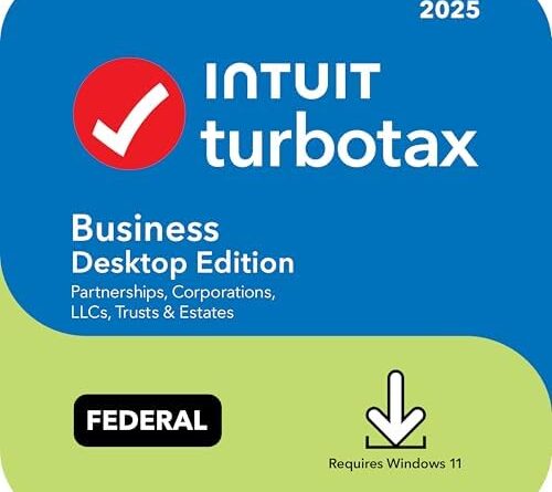 TurboTax Business Desktop Edition 2025, Federal Tax Return [Win11 Download]