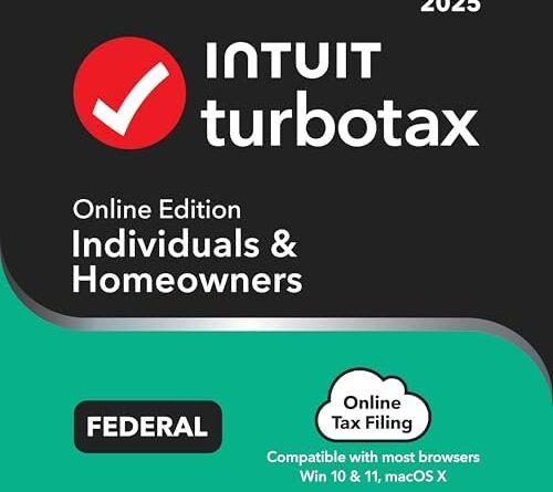 TurboTax Online 2025, Individuals & Homeowners, Federal Tax Return [Online Activation Code]