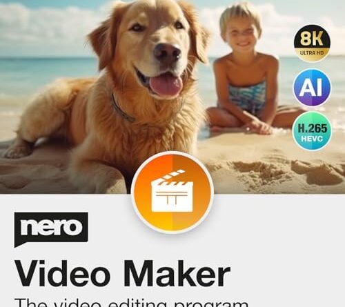 Nero Video Maker | Video Editing Software | Create & Edit Videos & Slideshows | 8K, 4K, Full HD | AI-Powered | Lifetime License | 1 PC | Windows 11/10/8/7
