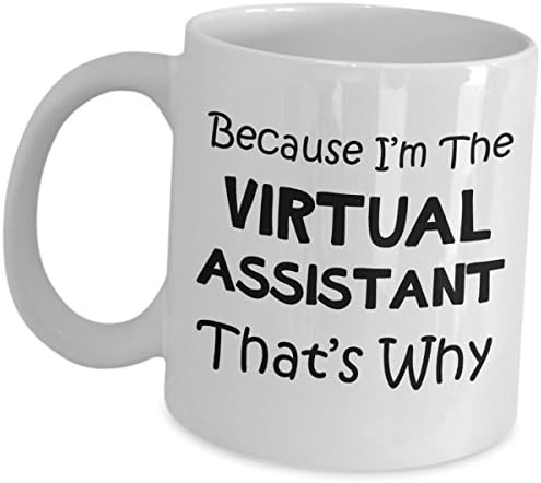 Virtual Assistant Coffee Mug Gifts – Thats Why – VA Funny Cute Gag Cup for Online Remote Worker Freelancer As Seen On Shirt Freelancing Home Office Desk Décor Appreciation Gifts