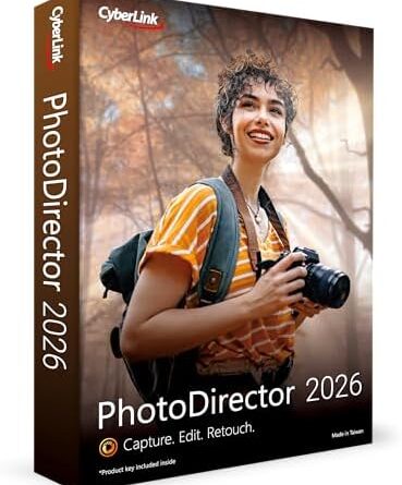 CyberLink PhotoDirector 2026 | AI Photo Editing Software for Windows | Generative AI, Photo Retouching, Layer Editing, Effects & Design Tools | Box with Download Code