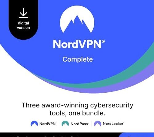 NordVPN Complete, 10 Devices, 1-Year, VPN & Cybersecurity Software Bundle, Digital Code