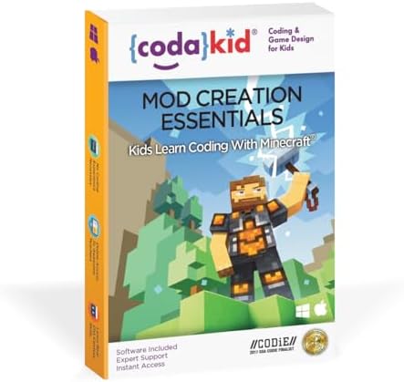 Coding for Kids with Minecraft – Ages 9+ Learn Real Computer Programming and Code Amazing Minecraft Mods with Java – Award-Winning Online Courses (PC & Mac)
