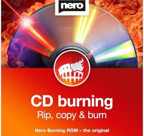 Nero Burning ROM 2026 – Pro CD DVD Burning Software for Music and Data | Burn Copy Rip and Archive Your Files | Secure Disc Burner with Encryption | Lifetime License for 1 PC | Windows 11/10/8/7